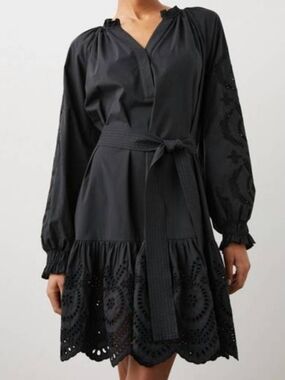 Rails Black Eyelet Saylor Dress